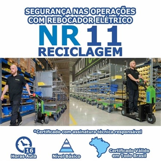 Curso Reciclagem NR 11 - Segurança nas Operações com Rebocador Elétrico Básico