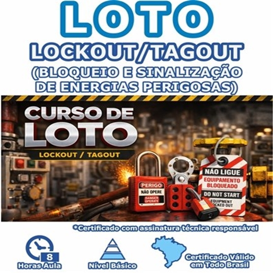 Curso LOTO - Lockout/Tagout (Bloqueio e Sinalização de Energias Perigosas)