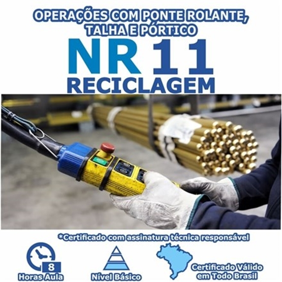 Curso Reciclagem NR 11 - Segurança nas Operações com Ponte Rolante, Talha e Pórtico