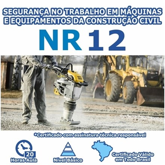 Curso NR 12 - Segurança no Trabalho em Máquinas e Equipamentos da Construção Civil Básico