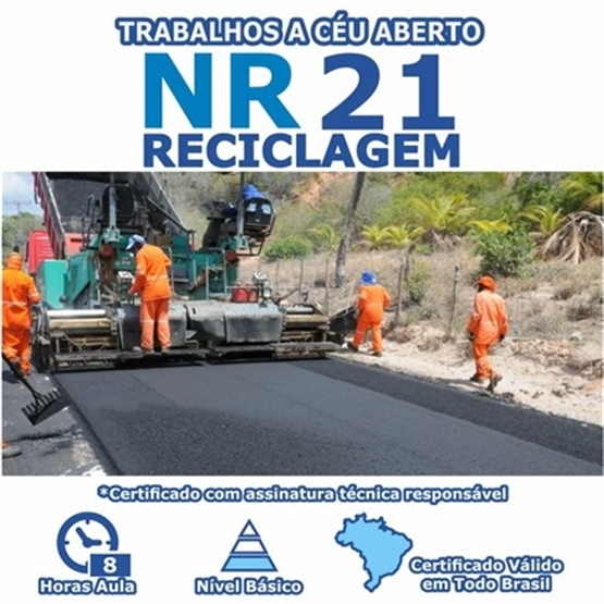 Curso NR 21 Reciclagem – Trabalhos a Céu Aberto Básico