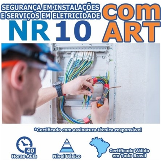 Curso NR 10 - Segurança em Instalações e Serviços em Eletricidade Básico com ART