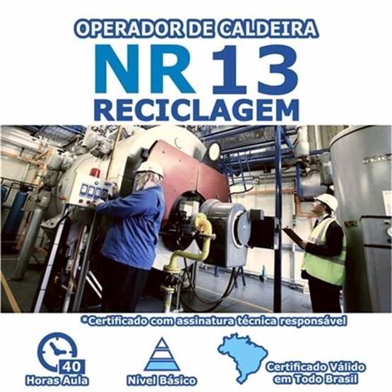 Curso NR 13 Reciclagem - Operador de Caldeira