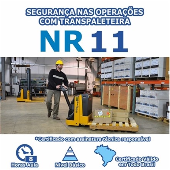 Curso NR 11 - Segurança nas Operações com Transpaleteira Básico