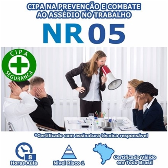 Curso NR 5 - CIPA na Prevenção e Combate  ao Assédio no Trabalho