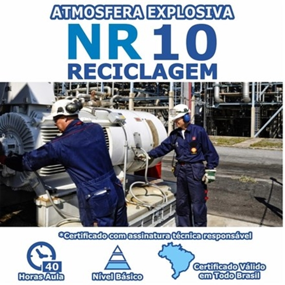 Curso NR 10 Reciclagem - Instalações Elétricas em Atmosferas Explosivas Básico